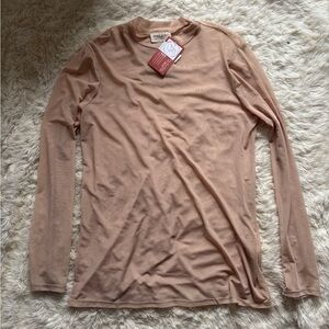 Avery Nude Long Sleeve Sheer Top